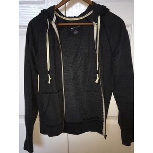 Black zip-up hoodie